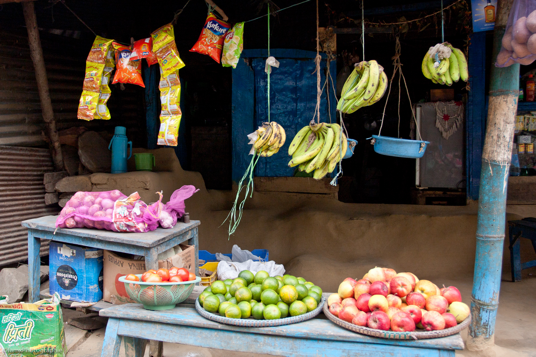 Birethanti, Marché, Népal, Sanctuaire des Annapurnas (Famx40dd11_6215)