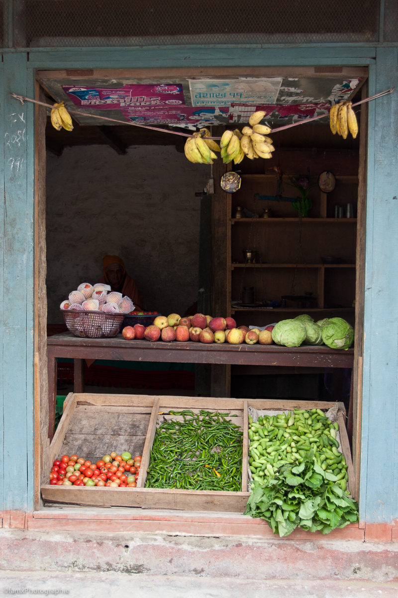 Birethanti, Marché, Népal, Sanctuaire des Annapurnas (Famx40dd11_6251)