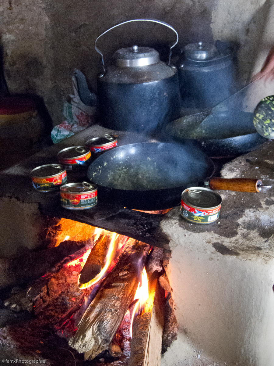Cuisine, Komrong-Danda, Népal, Sanctuaire des Annapurnas (Famx90s11_1057)