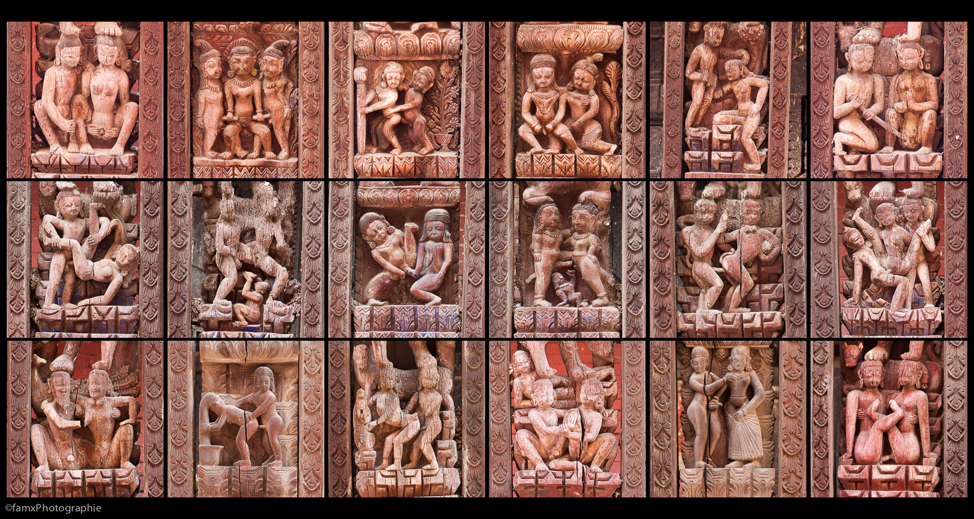 Bhaktapur, Montage, Népal, Temple (Famx40d11_6845-63)