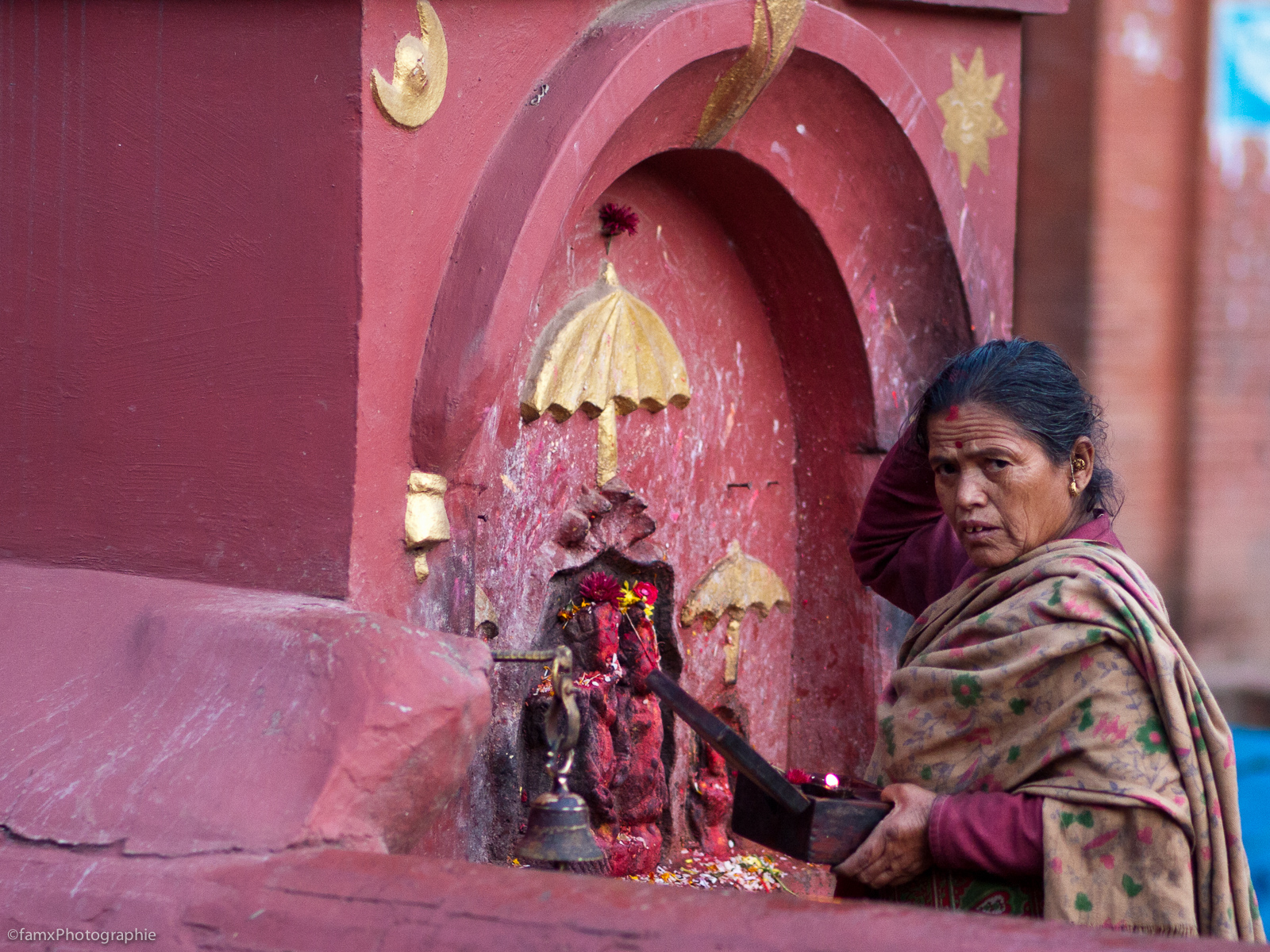 Bhaktapur, Népal, Personnage, Temple (Famx40d11_6933)