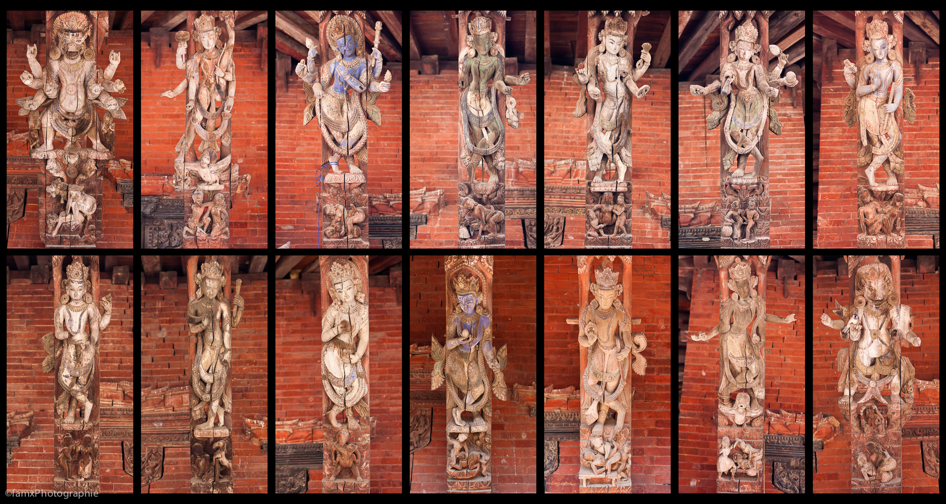 Montage, Népal, Patan, Temple (Famx40d11_7375-88)