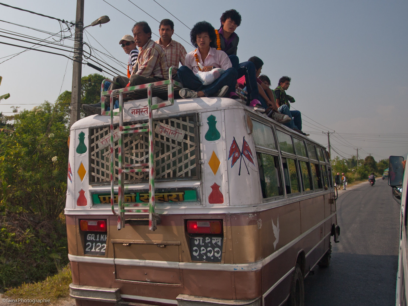 Bus, Népal, Personnage, Pokhara (Famx40dd11_4518)