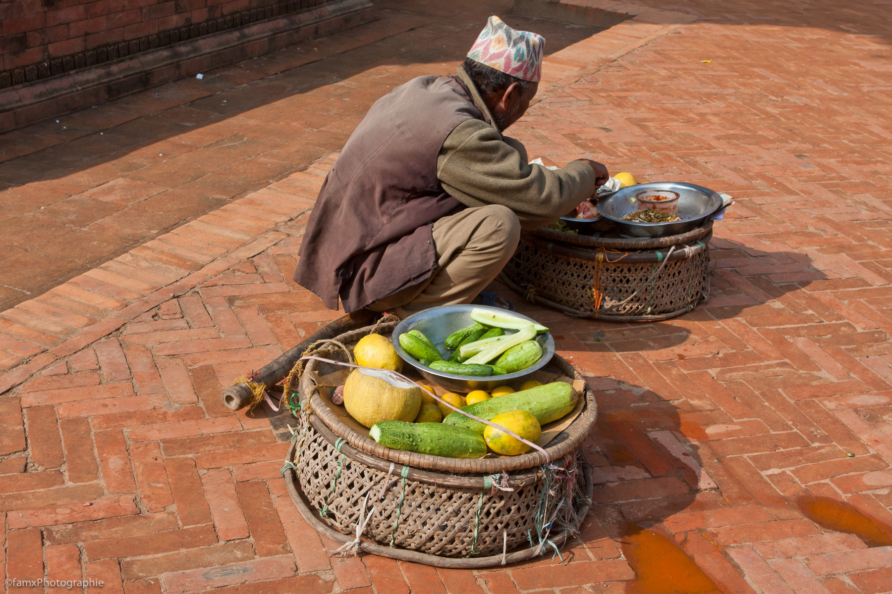 Bhaktapur, Marché, Népal, Personnage (Famx40dd11_6423)