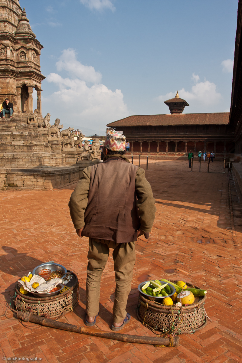 Bhaktapur, Marché, Népal, Personnage (Famx40dd11_6434)