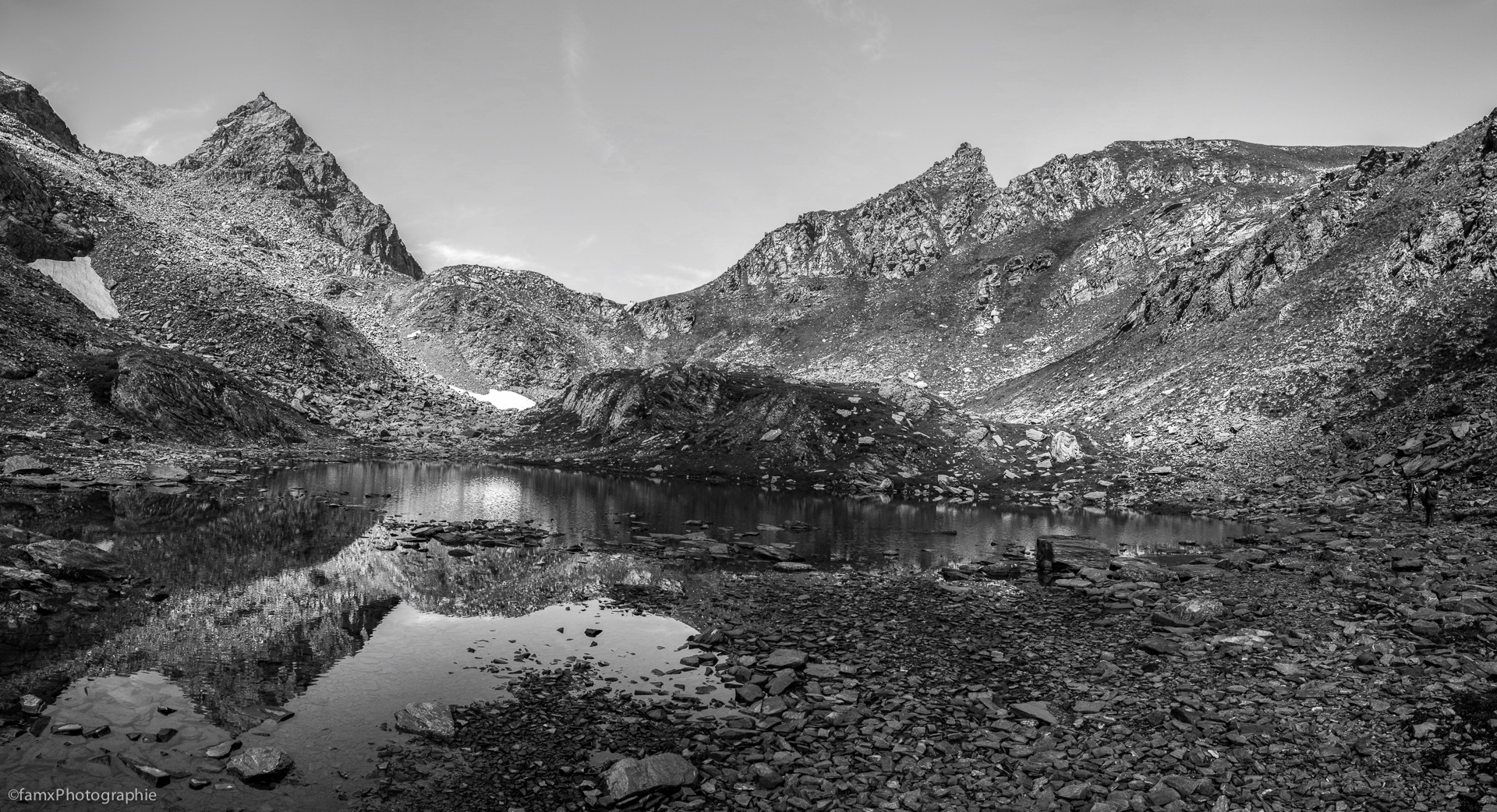 Alpes, Italie, Noir & blanc, Val d'Aoste (Famx7d19_32082-5)