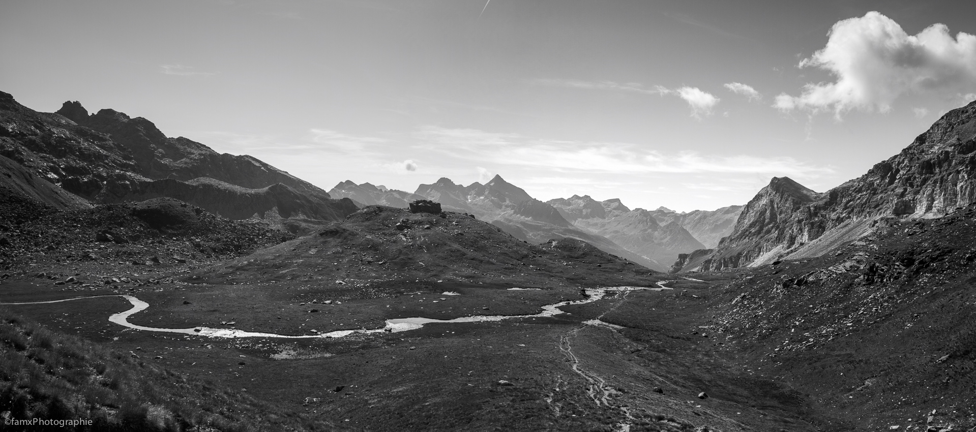 Alpes, Eaux, Italie, Noir & blanc, Val d'Aoste (Famx7d19_32169-70)