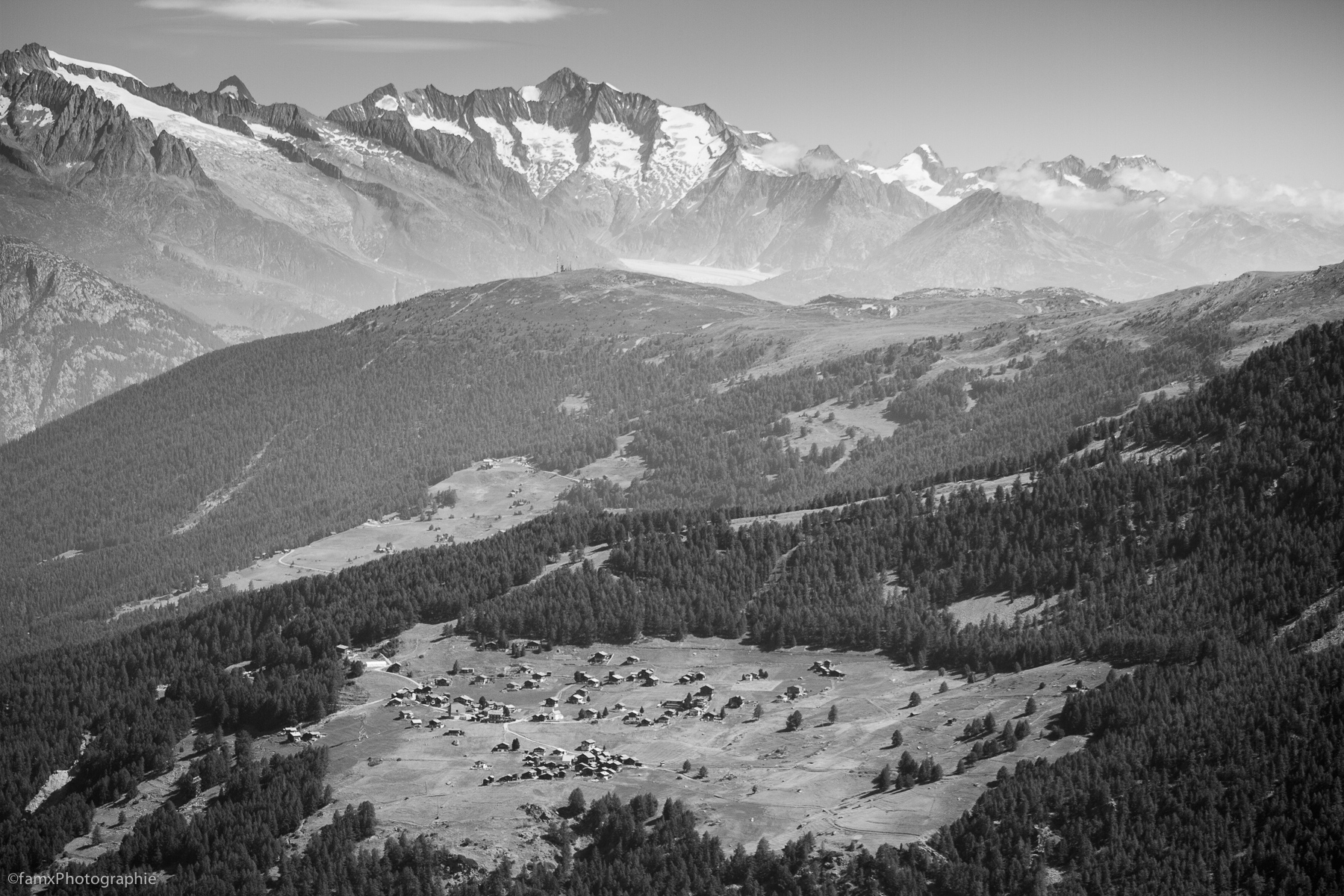 Alpes, Noir & blanc, Suisse, Valais (Famx7dd19_7737)