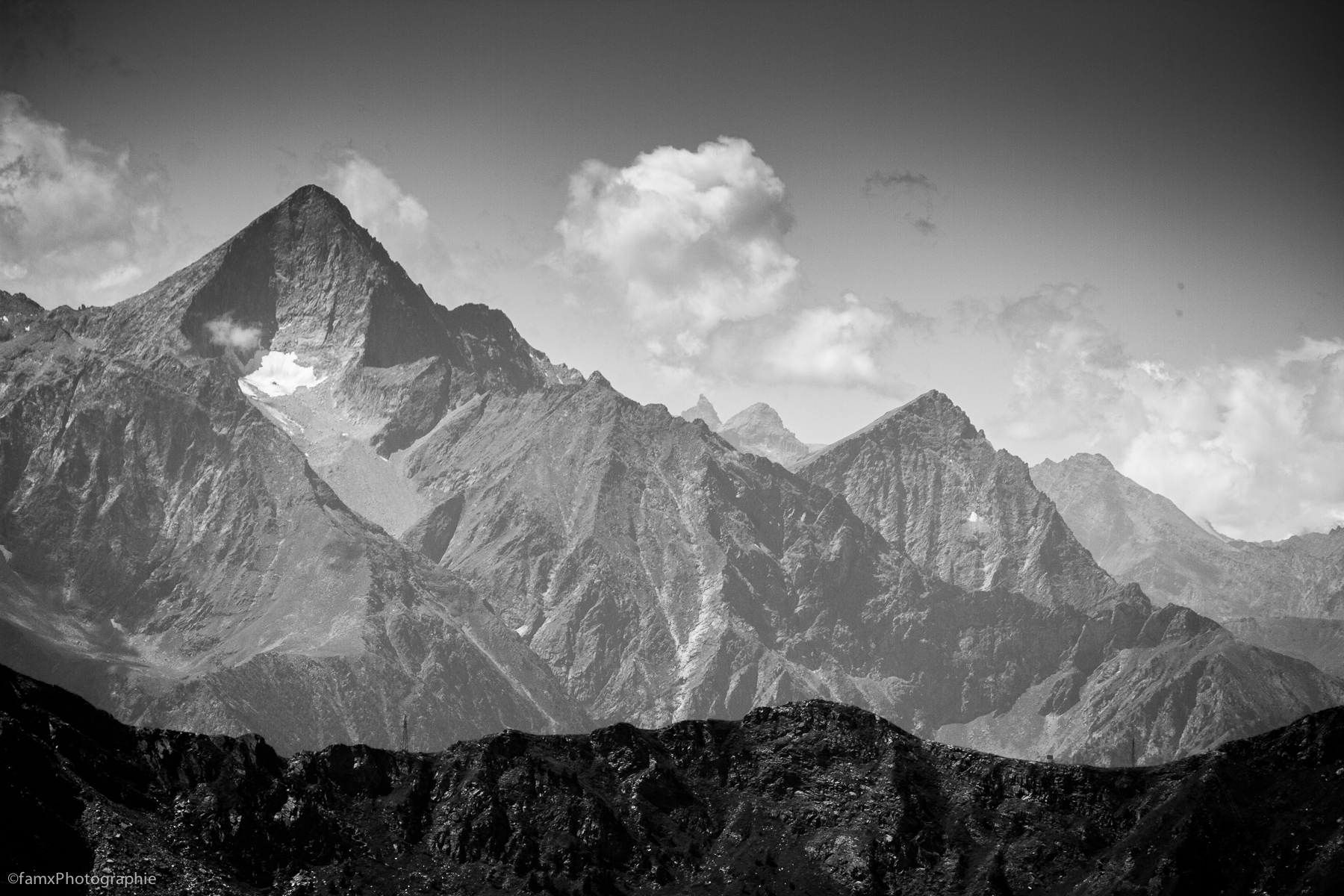 Alpes, Italie, Noir & blanc, Val d'Aoste (Famx7dd19_7795)
