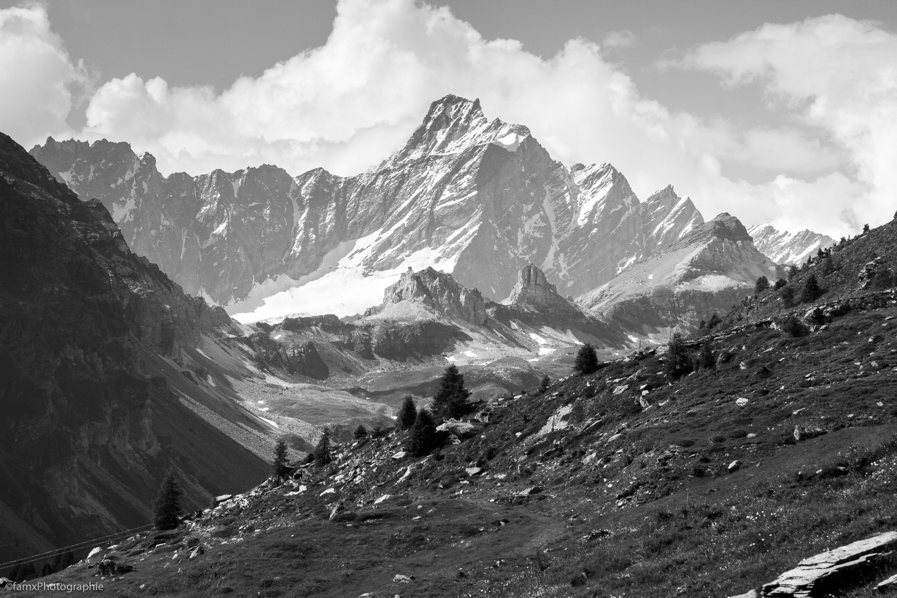 Alpes, Italie, Noir & blanc, Val d'Aoste (Famx7d21_34838)