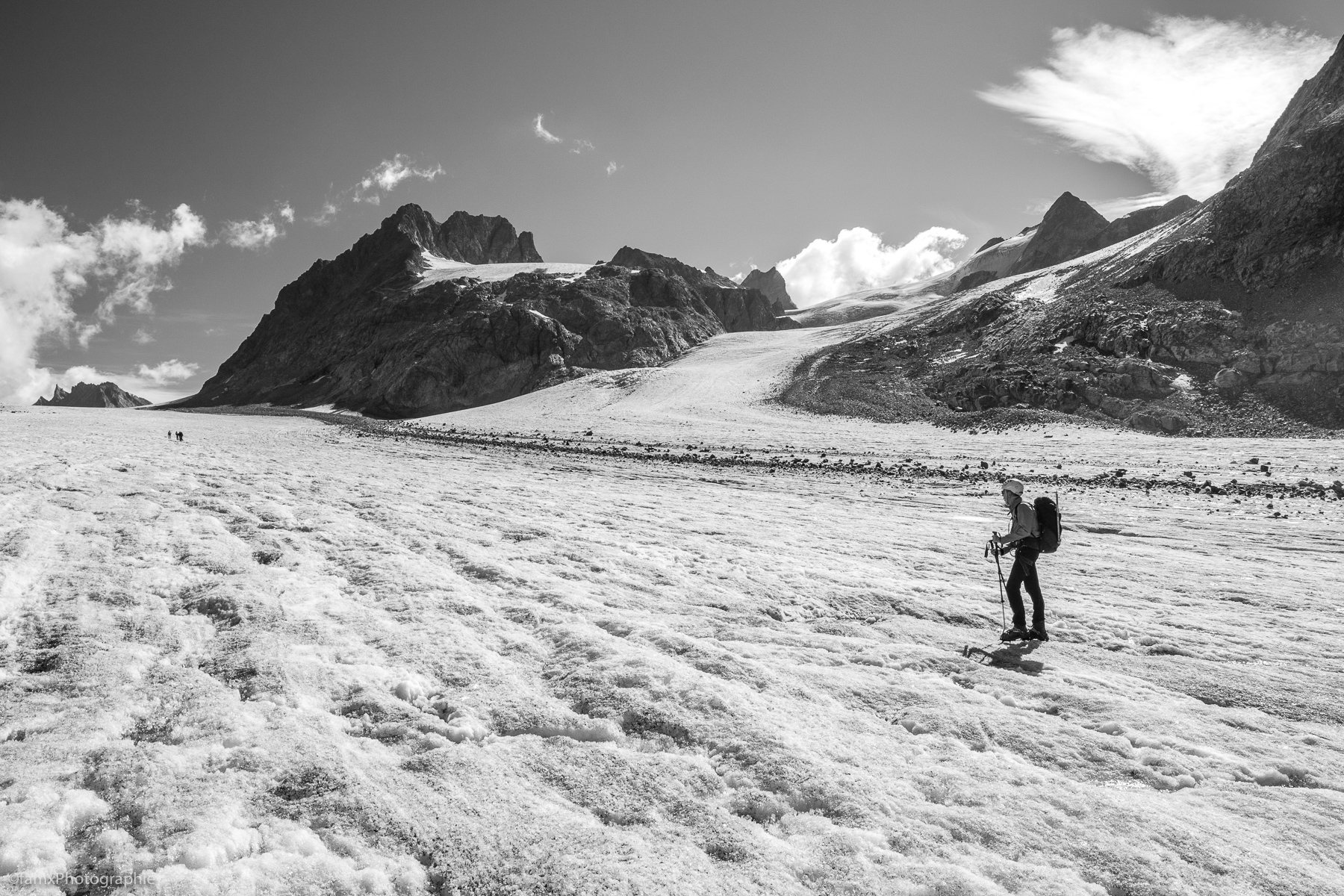 Alpes, Alpiniste, Noir & blanc, Suisse, Valais (Famx7dII22_1137)