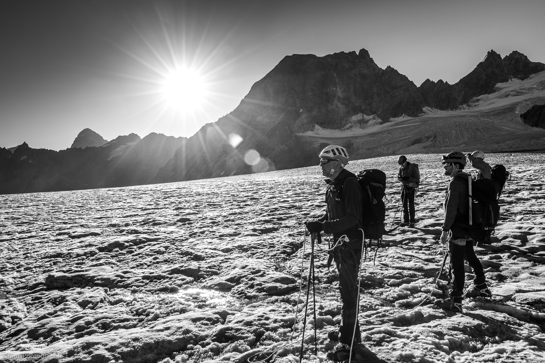 Alpes, Alpiniste, Noir & blanc, Suisse, Valais (Famx7dII22_1287)