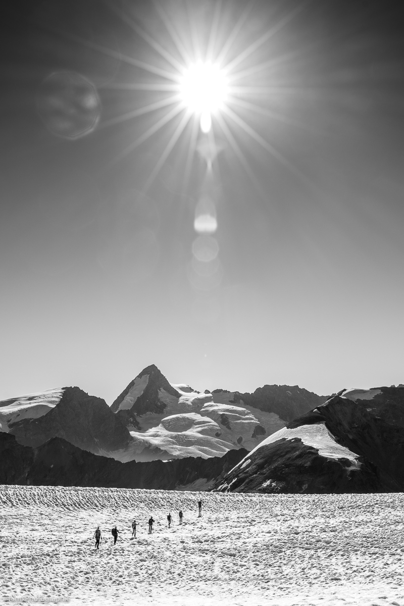 Alpes, Alpiniste, Noir & blanc, Suisse, Valais (Famx7dII22_1335)