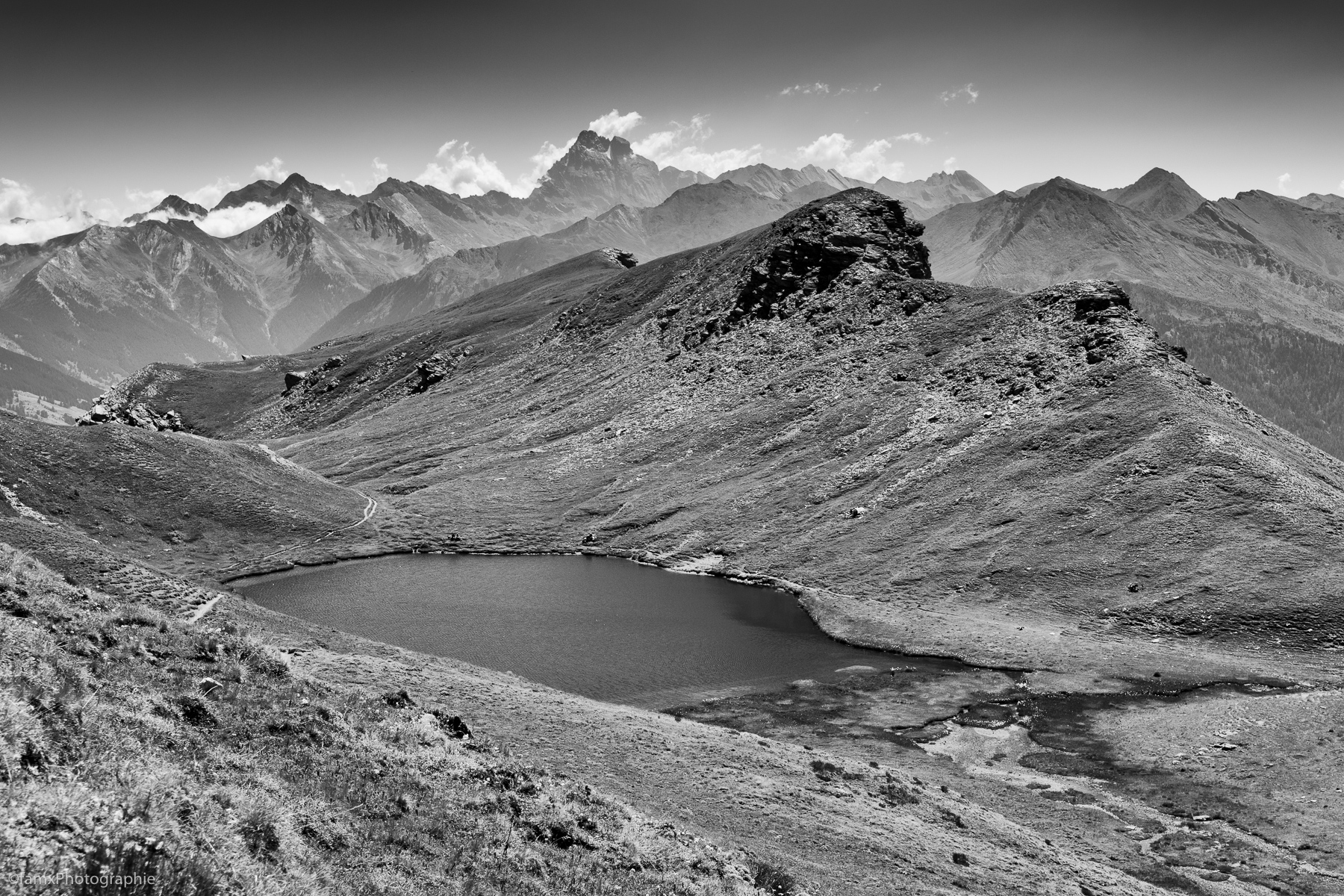 Eaux, France, Massif du Queyras, Noir & blanc (Famx7dII22_2451)