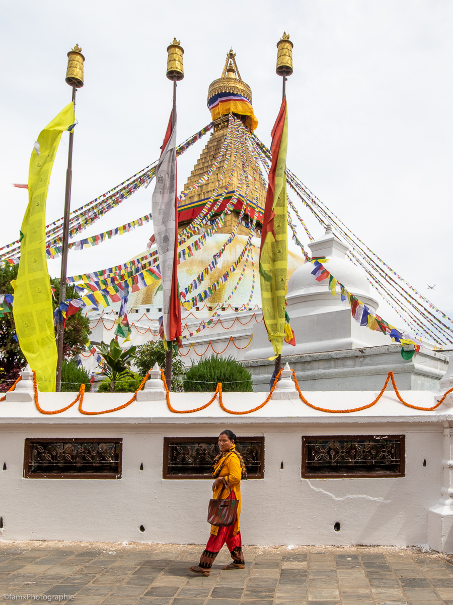 Katmandou, Népal, Personnage, Stupa de Bodnath (Famx7dII22_2878)