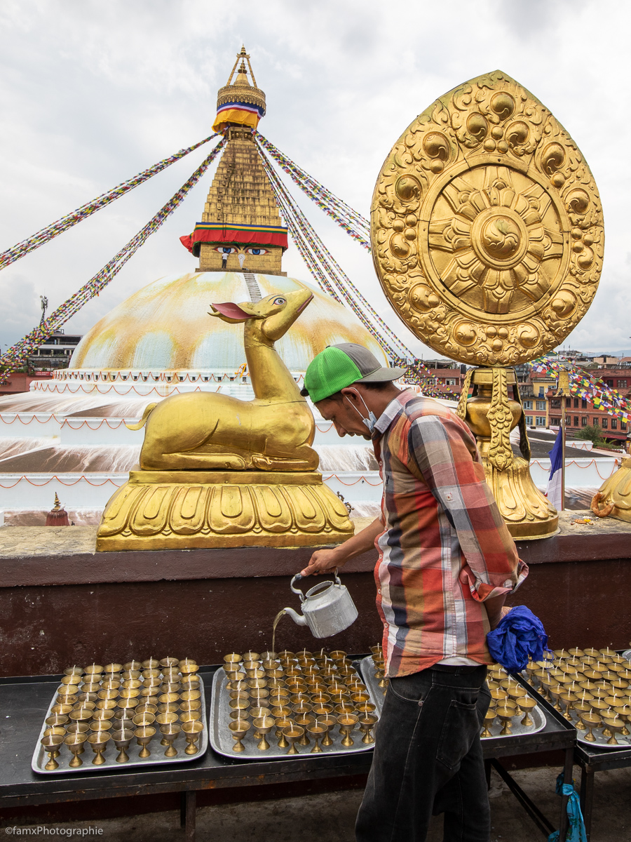 Katmandou, Népal, Personnage, Stupa de Bodnath (Famx7dII22_2917)