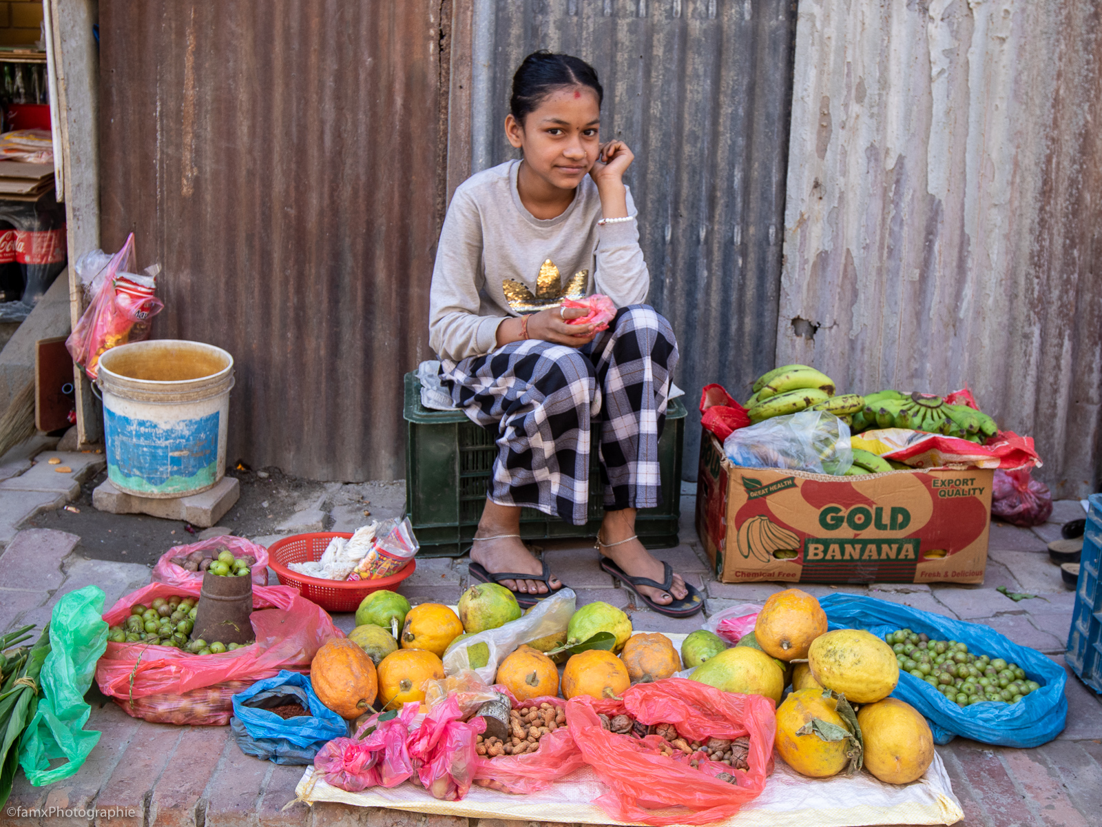 Katmandou, Marché, Népal, Personnage (Famx7dII22_4479)