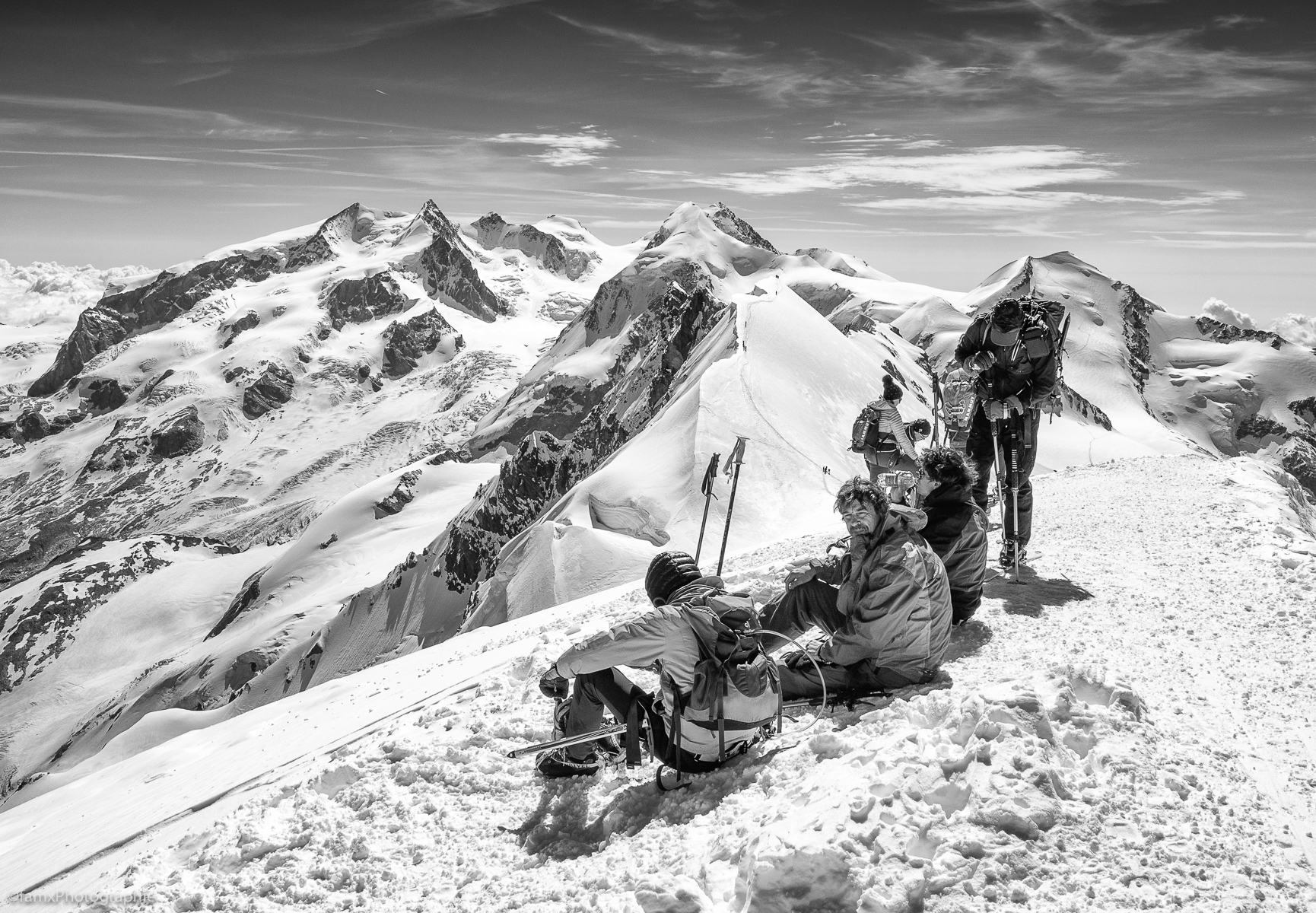 Alpes, Alpiniste, Italie, Noir & blanc, Val d'Aoste (Famx7DdII24_2431-SEP2)