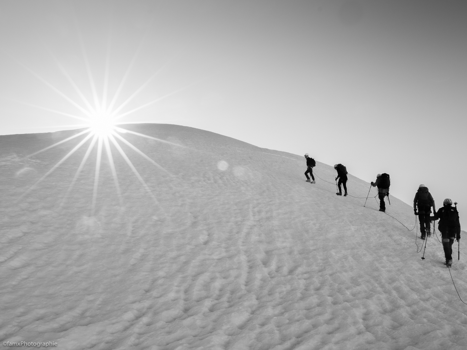 Alpiniste, France, Massif de la Haute Maurienne, Noir & blanc (Famx7DdII25_7751-SEP2)