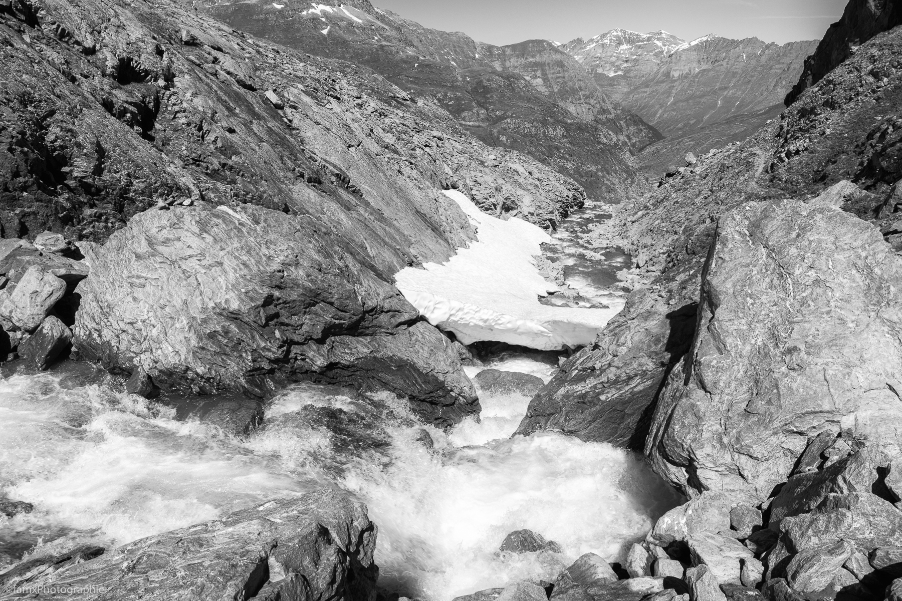 Eaux, France, Massif de la Haute Maurienne, Noir & blanc (Famx7DdII25_7803-SEP2)